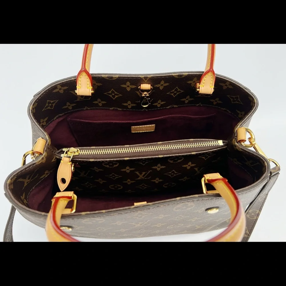 Authentic✅ Louis Vuitton Monogram Montaigne MM Satchel Shoulder Bag M41056 - Picture 9 of 11